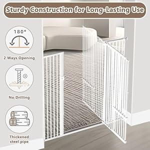 71extratallcatgatefordoorway48825433widenojumpingovernosqueezethroughindoorpetgatebarrierforcatsbabytemporarybabypressuremountedgatesforkidsorpetsdogswhite  Cucciolini Doodles   cucciolini doodles