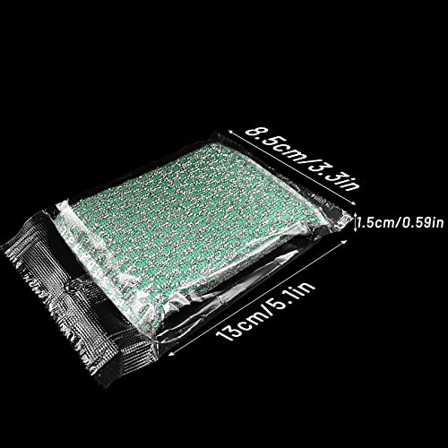 Image of (68 Pack) Kheoxusa Individually Wrapped Sponges,Sponges Individually Wrapped, Individually Wrapped Kitchen Sponges for Home Kitchen Scrub Dish Dishes Dishwashing Cleaning Non Scratch Sink Bulk (Green)