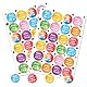 Spruchaufkleber, 48er Set: Runde Sticker mit Sprüchen, Aufkleber Rund, Spruch Schön Dass Es Dich Gibt, Geschenkaufkleber Sprüche, Zum Aufkleben, Erwachsene & Kinder, Geschenk Freundschaft, ⌀ 4 cm