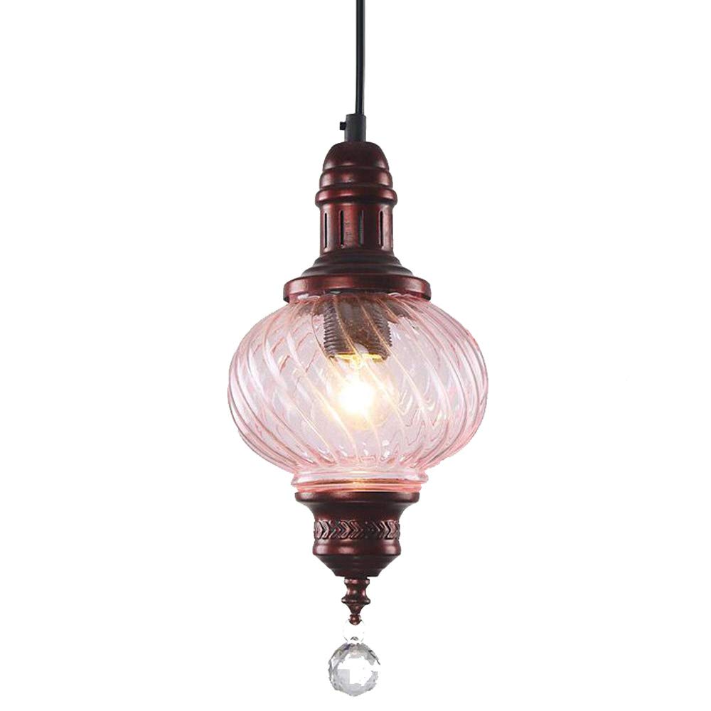 KXEcoLife Dining Room Ceiling Chandelier Bar Counter Lighting Fixtures Multi-Colbalcony Corridor Coffee House Hanging Lamps/Pink/a