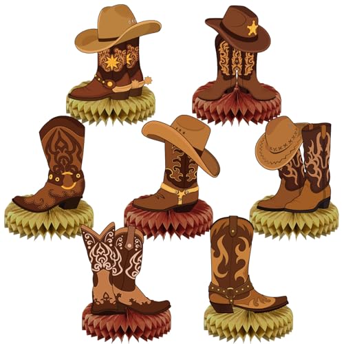 Faccito 7 Pcs Western Party Centerpiece Decorations Western Boots...