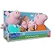 Peppa Pig Paquet de Jouet de Peluche Mou de Famille de 4 dans la boîte d'affichage