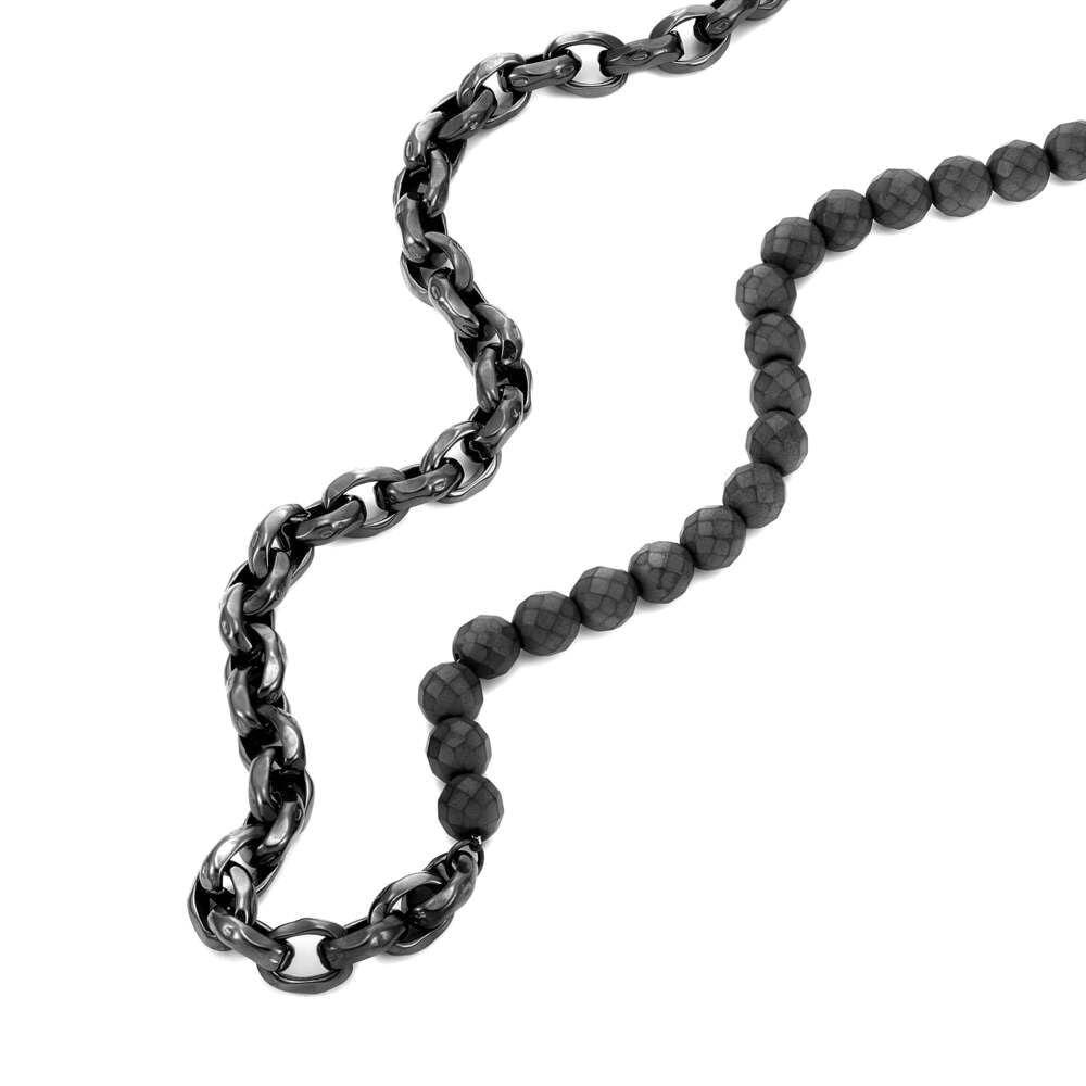Armani Exchange Collana da uomo in acciaio inossidabile con chiusura a moschettone