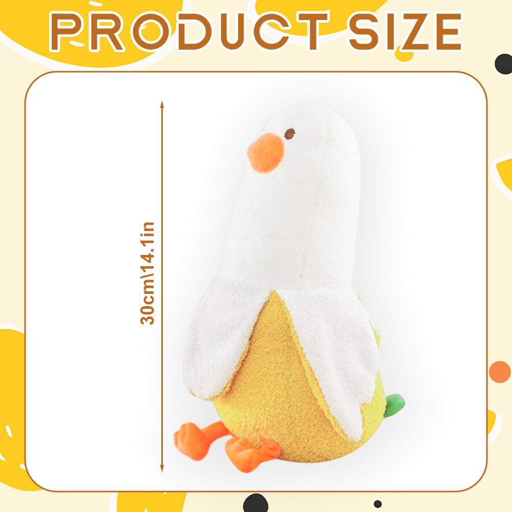 FILOEEX Chicken Banana Plush,Soft Stuffed duck Toy,30cm Cute Banana Duck Hugging Pillow for Bed and Couch,Goose Plush Companion,Gift for Birthdays and Holidays - Image 2
