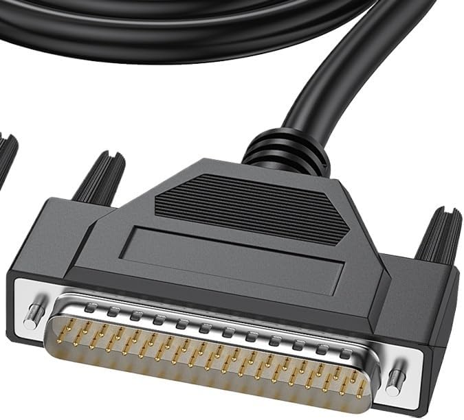 Pure Copper DB37 Extension Cord Male to Male to Female 37-pin Parallel Port Cable Serial Computer Monitor Data Cable(5m,Female to Female)