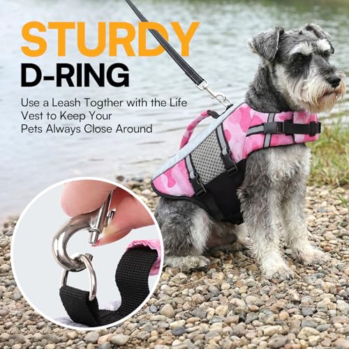 Queenmore Puppy Life Jacket Camouflage Dog Life Vest for Swimming Boating by Queenmore - Used condition - Image 5