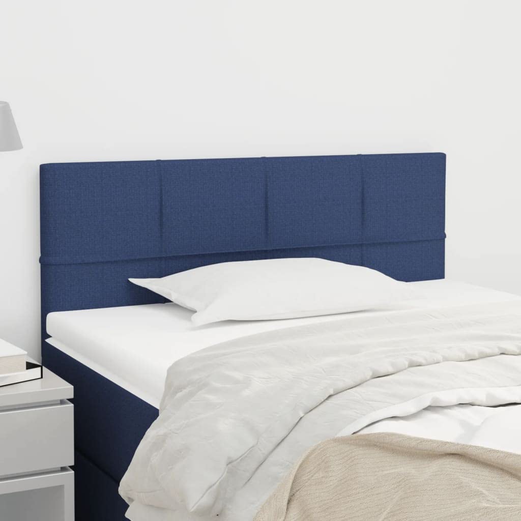 vidaXL Kopfteil, Bettkopfteil mit Holzbeinen, Höhenverstellbar Polsterkopfteil für Bett, Betthaupt Bettzubehör Schlafzimmer, Blau 90x5x78/88cm Stoff