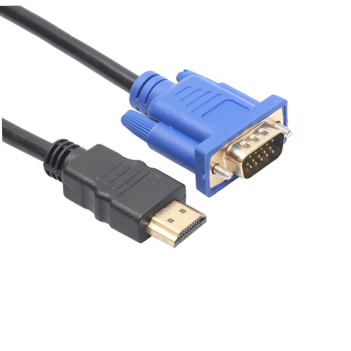 Angoily 1.8m to Vga Adapter Cable Male to Male Plated Connectors for High-Definition Devices
