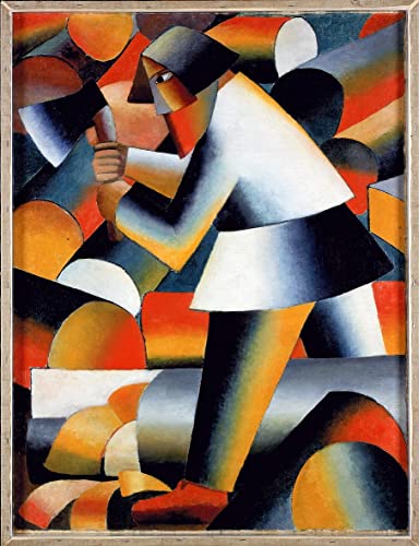 Cuadro de lienzo el leñador Malevich 60x90cm para cubrir paredes vacías con arte