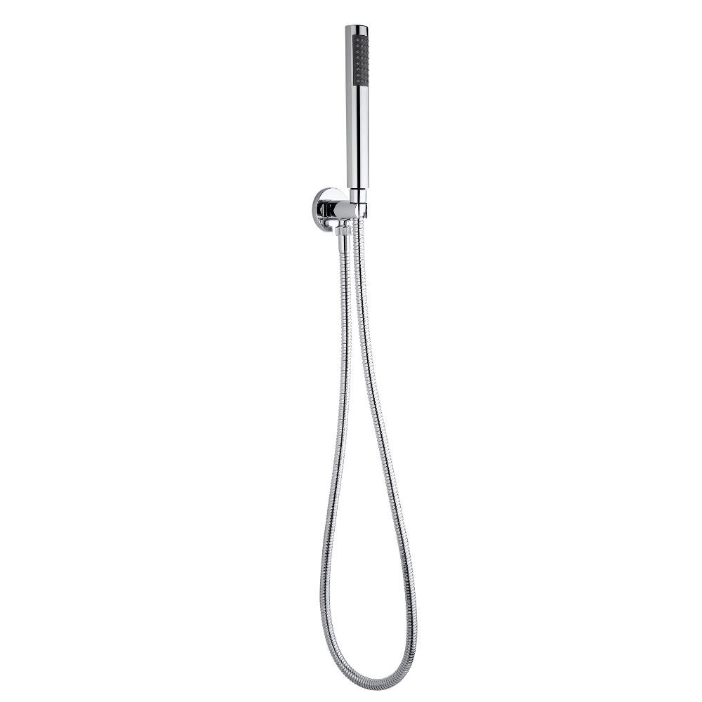Milano Silver Mirage Pencil Hand Shower Handset Outlet Elbow Wall Bracket - Chrome