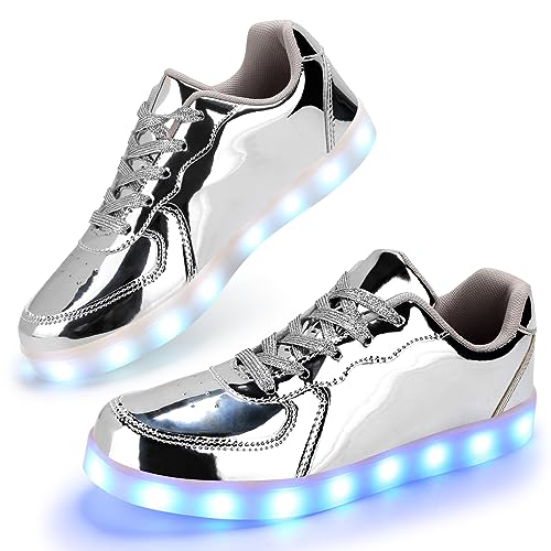 Image of Light Up Shoes Men Women LED Shoes USB Charging Adult High Top LED Sneakers Glow in The Dark Footwear for Dancing Party Festivals Festivals