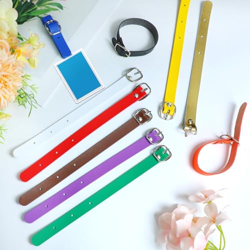 Image of 10-Pack Luggage Straps - Adjustable 7.59 Inch (19.3cm) Replacement Belts with Metal Buckle, 10 Colors for Luggage Tags, Pass Holders, Watch Bands & Travel Accessories