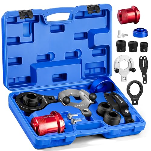 13PC Rear Drive Axle Differential Installer Remover Tool Set Fit For BMW M2 M3 M4 M5 E70 E71 E82 E90 E91 F12 F13 X3 X5 7 Series Replace 335040 335050 335060 335080 with 27/34/37 Teeth Socket
