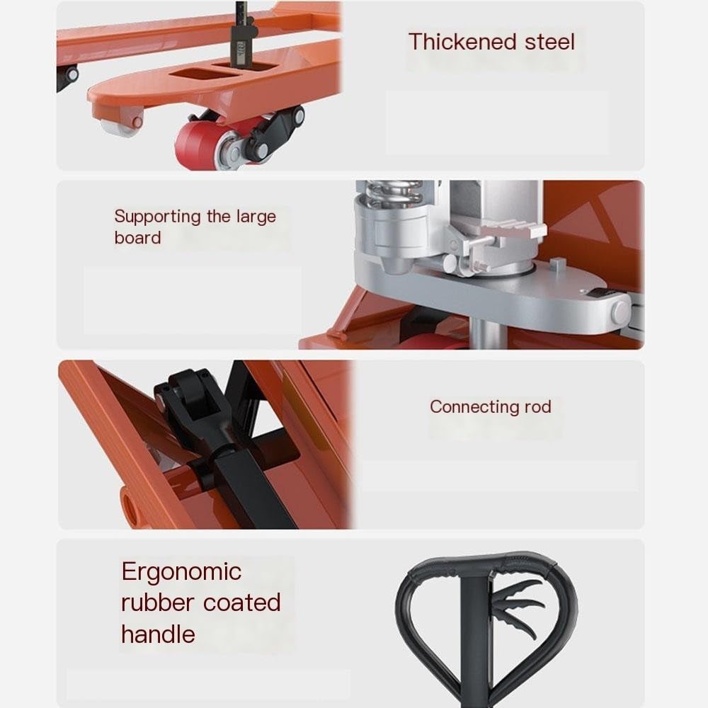 Lager 5000 kg manueller hydraulischer Hubwagen, Handgabelstapler, Nylonrad, Entladehubwagen Materialtransport(55cm)