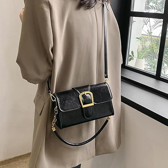 Crossbody Purses Shoulder Bag for Women, Cute Soft PU Leather Small Purse Handbags, Vintage Tote Clutch with 2 Removable Straps4