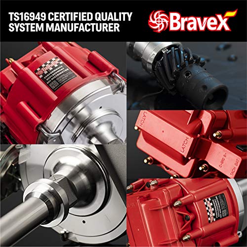 Voltstorm Complete Hei Distributor - High Performance 7500Rpm 65K Coil For Chevy Gm Sbc 283 305 307 327 350 400 Bbc 454 396 427 Racing Power Small/Big Blocks Red Cap #TOP3