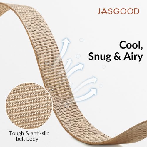 Image of JASGOOD Nylon Canvas Breathable Military Tactical Men Waist Belt With Plastic Buckle