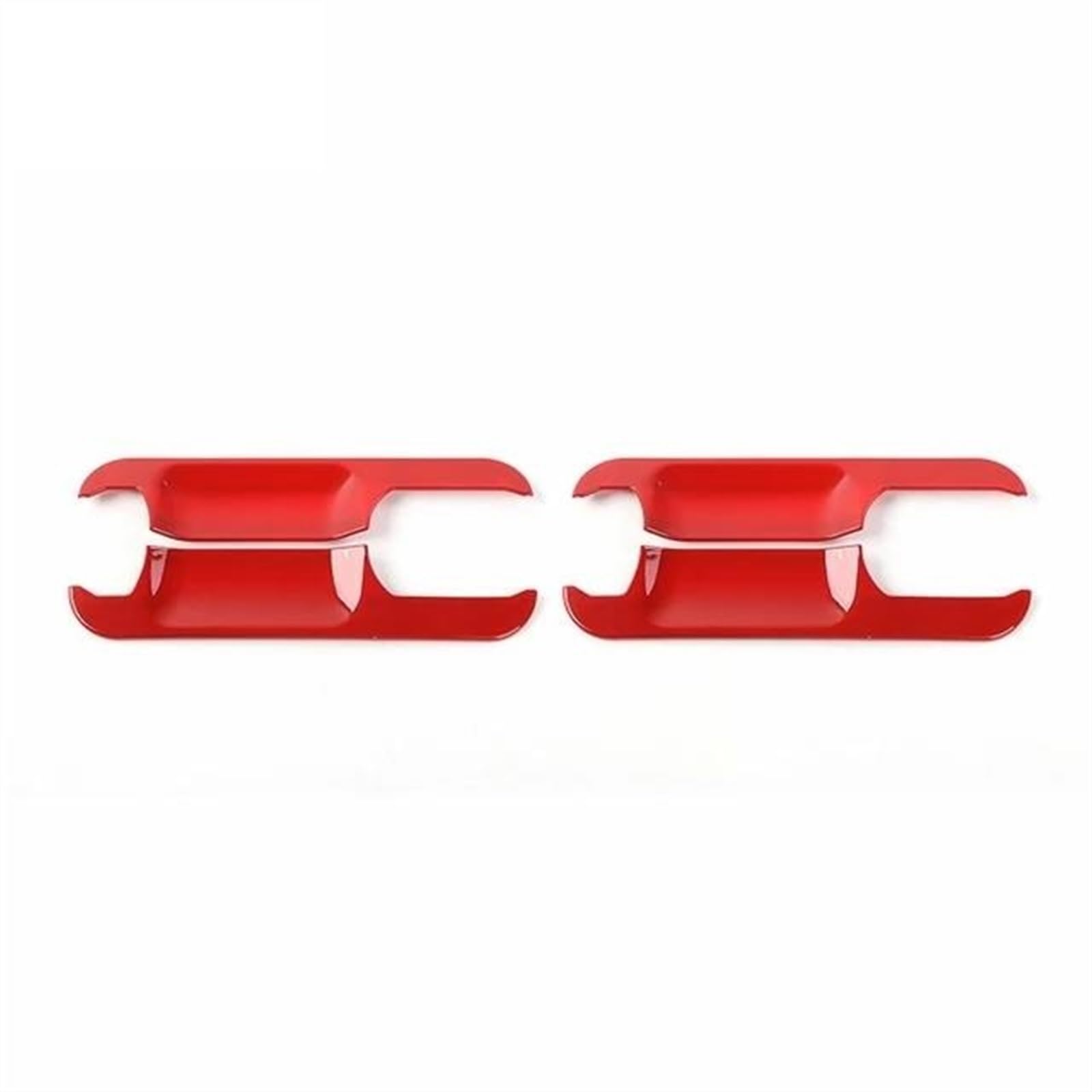 SLIMES Car Exterior Cover Side Door Handle Protector Chrome Scratch Protection for Ford F150 2015-2020 Protection(A red)