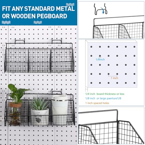 Panier pour panneau perforé à compartiments modulables pour organiser un établi
