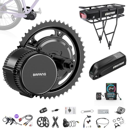 BAFANG 36V 48V 250W Kit de Conversion Velo Electrique à Transmission Centrale - BBS01B BBS02B BBS-HD Affichage Batterie Optionnel - Moteur Central pour Boîtier Pédalier 68-73mm VTT