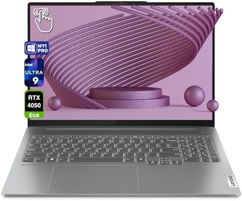 Lenovo IdeaPad Pro 5i Multi-Touch Laptop, Intel Ultra 9-185H, 32 GB LPDDR5X RAM, 1 TB PCle SSD, 16" OLED Touchscreen (2048x1280) Display, Nvidia G-Force RTX 4050, Backlit Keyboard, W11 Pro