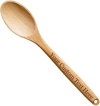 Customized 3D Laser Engraved Personalized Custom Wooden Spoon Birthday Christmas Easter Anniversary Wedding Gift For Him, For Her, For Boys, For Girls, For Husband, For Wife, For Them, For Couples