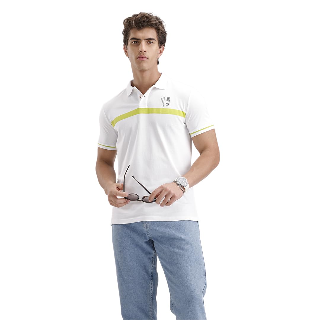 wrogn Men's Cotton Blend Polo T-Shirt | Printed | Slim Fit-picture-24