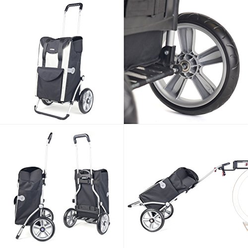 Andersen Einkaufstrolley Royal mit kugelgelagertem Rad 25 cm und Einkaufstasche Senta weiß 49 Liter – Bild 4