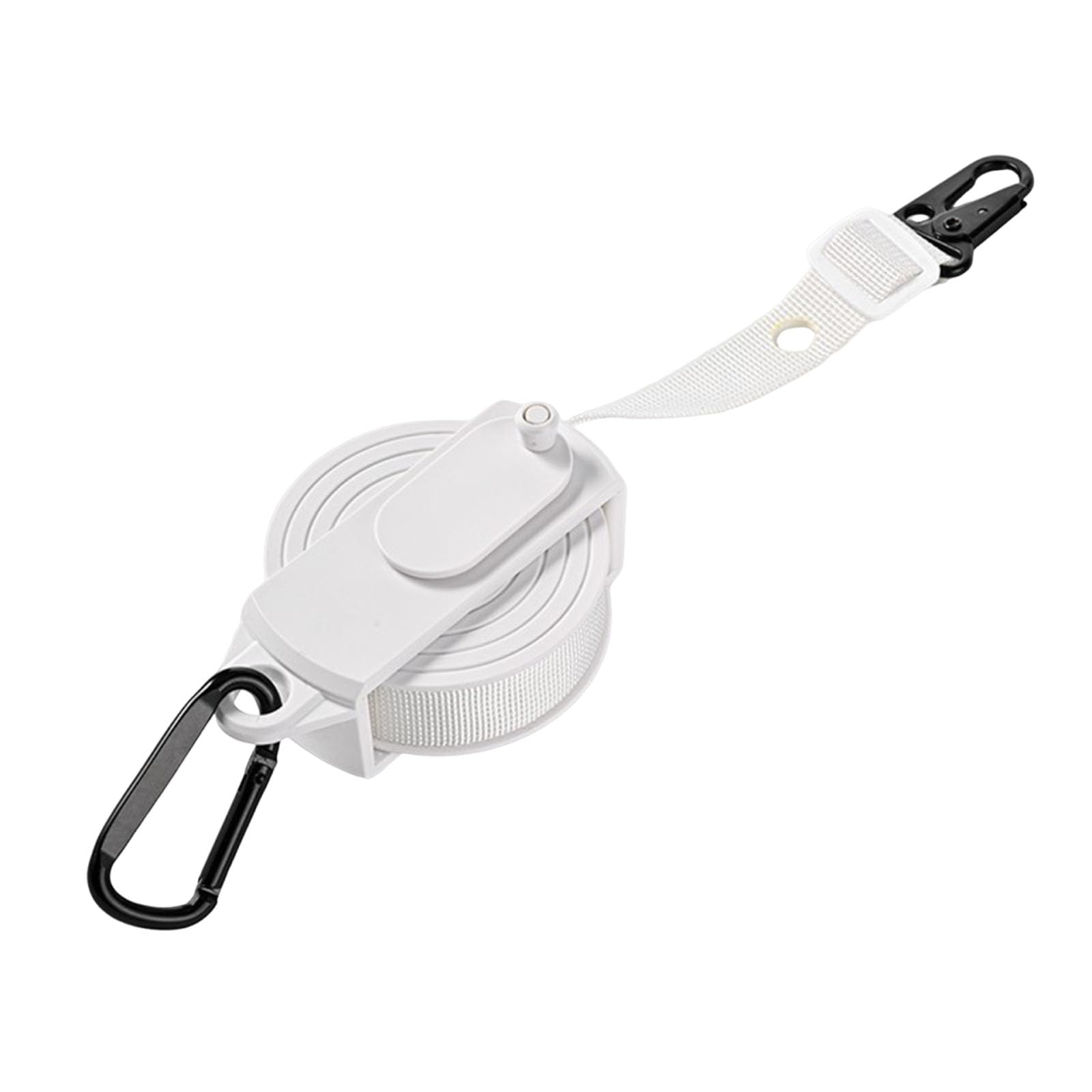 Adjustable Rope Hanger 10KG Weight Capacity Portable Heavy Duty Washing Line 3.6M Long with Hole Portable Camping Clothesline for Hanging Plants Grow Light Tents Various Uses (White)