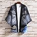 HZCX Fashon Mens Lightweight Chinese Painting Print Dragon Kimono Open Front Cardigan Yukata Robe Haori Jacket(Mountain Dragon Black,XX-Large)