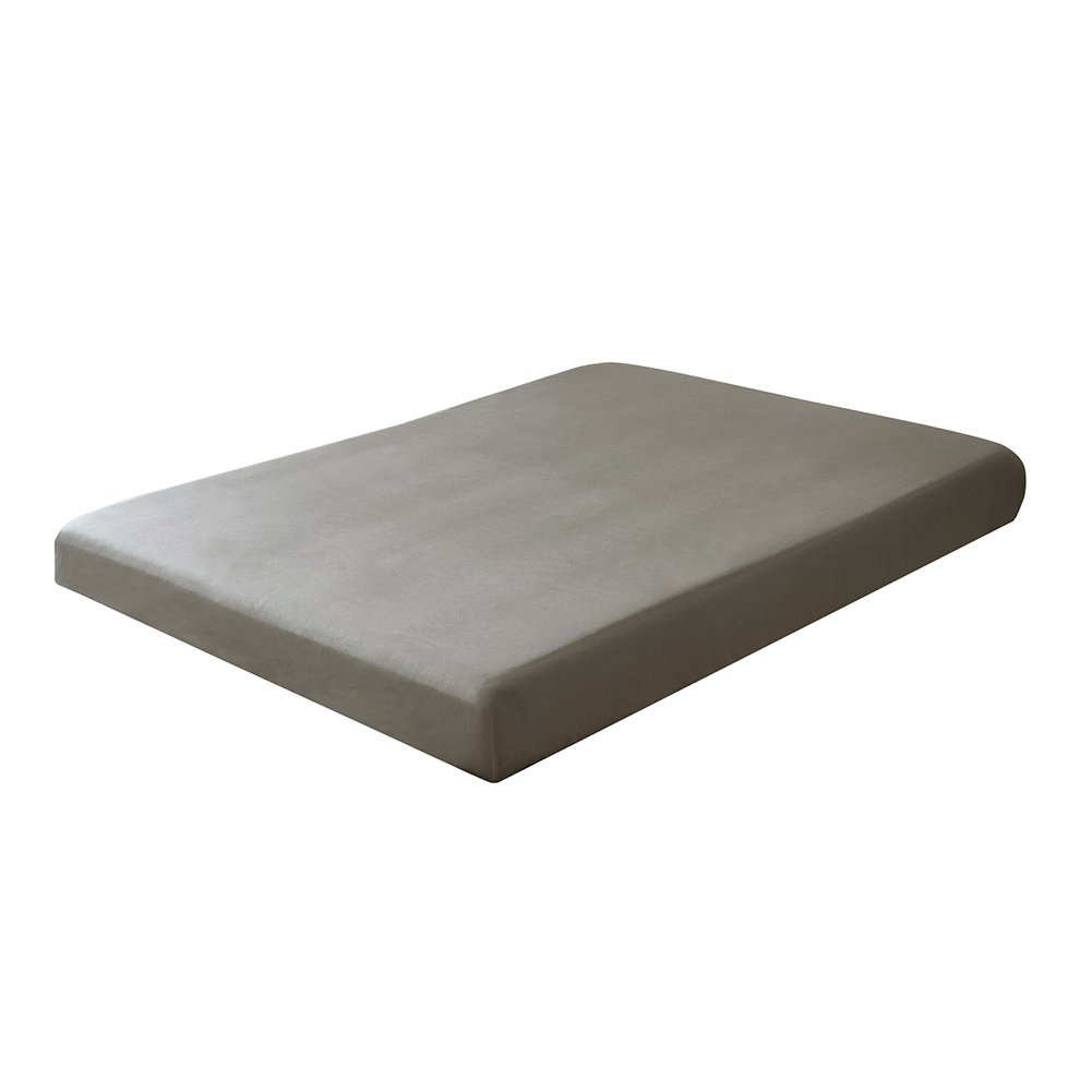 Qikegooods Darkgrey Fitted Sheet Queen Size Ultra-Soft Wrinkle Resistant Brushed Microfiber Bedsheet