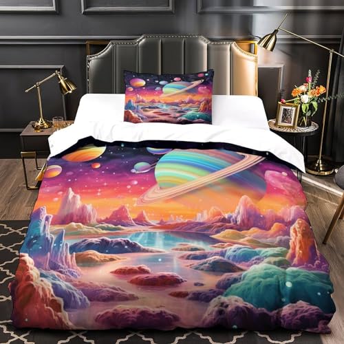 Housse de couette infroissable en microfibre douce avec zip invisible