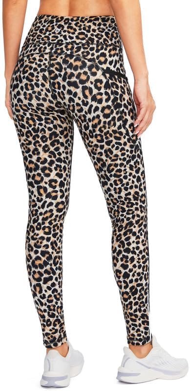 SANTINY Women's Fleece Lined Winter Leggings Water Resistant High Waisted Thermal Hiking Running Warm Pants Women Pockets(Leopard_XXL) - Image 4