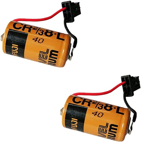 Batería de litio de 3 V, 2000 mAh, CR2/38.L, para Fuji CR2/3 8.L 3 V, PLC, FDK CR17/33 con enchufe negro