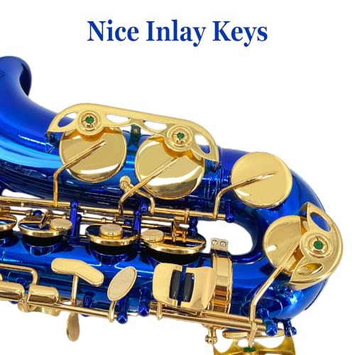 Image of Alto Saxophone, Blue Lacquer Finish, Standard Key Layout