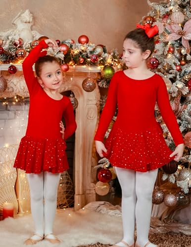 Image of Arshiner Kids Girls Classic Long Sleeve Leotard Dance Ballet Dress