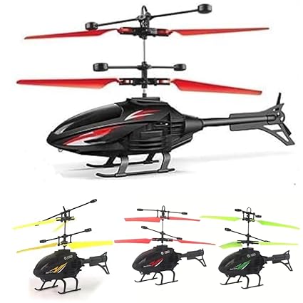 VRIKRION Flying Helicopter,Remote Control Helicopter for 6 + Years Boys Indoor and Outdoor Helicopter, Palm Sensing Helicopter with led Lights (Pack of 1)(MULTICOLUR)