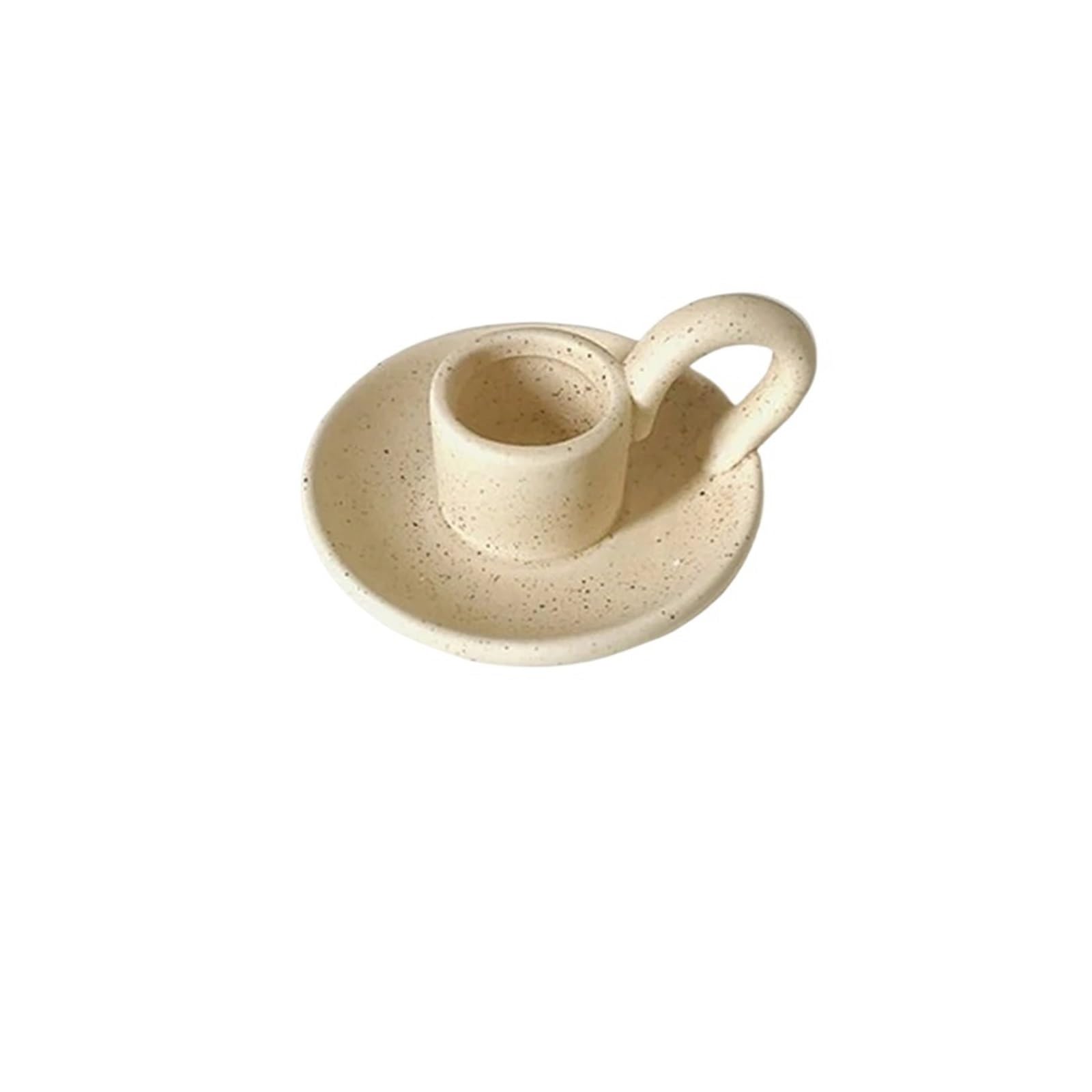 Candle sticks holder candle holders， Ceramic Teacup Candleholder Candlesticks Aroma Container Center Decor Ornaments Multicolor(Yellow)