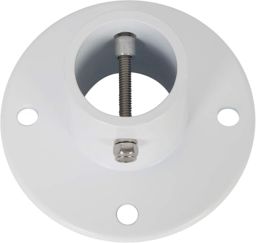 Miniatura 8 de ECOTRIC Brida de anclaje de cubierta de repuesto de aluminio fundido sobre el suelo, escaleras y pasamanos para piscina, 1 78 pulgadas de diámetro