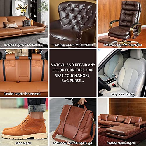 Deuvuo Vinyl And Leather Repair Kit, 22 Pcs Exclusive Leather Furniture Repair Kits To Match Any Color, Restore Any Material, Bonded, Pleather, Quickly Repair Your Furniture, Car Seat, Sofa, Boat #TOP6