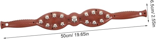 Miniatura 2 de Rodillo de masaje manual multifuncional de espalda con rodillos de bola de metal para relajación de cuello y hombro, construcción ergonómica de