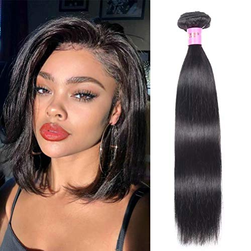 JulyQueen 100% Unprocessed Human Hair Extension 12inch Brazilian Human Hair 8A Grade 1B color Straight Hair Bundle100g