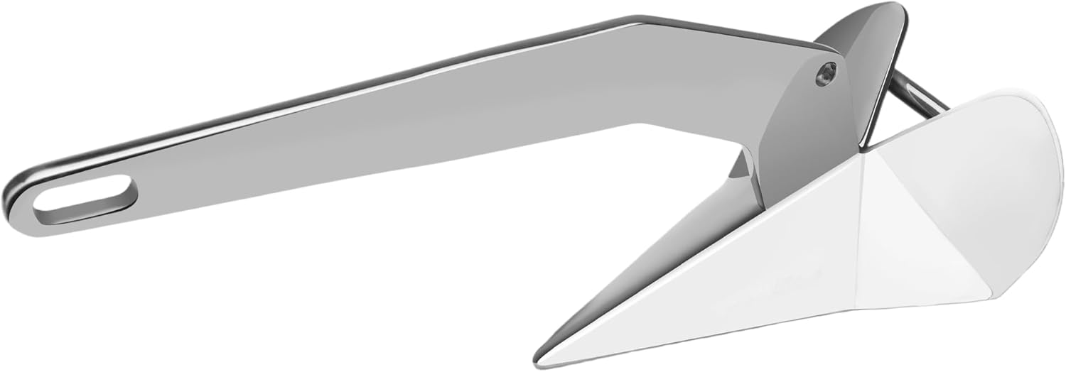SHENGHUISS Boat Anchor,316 Stainless Steel Delta-Style Boat Anchors,Marine Grade Mirror Polished Triangular Anchor 6.6lb/8.8lb/11lb/13lb/5.5lb/17.6lb/22lb Wing Style Triangle Anchor