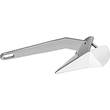 SHENGHUISS Boat Anchor,316 Stainless Steel Delta-Style Boat Anchors,Marine Grade Mirror Polished Triangular Anchor 6.6lb/8.8lb/11lb/13lb/5.5lb/17.6lb/22lb Wing Style Triangle Anchor
