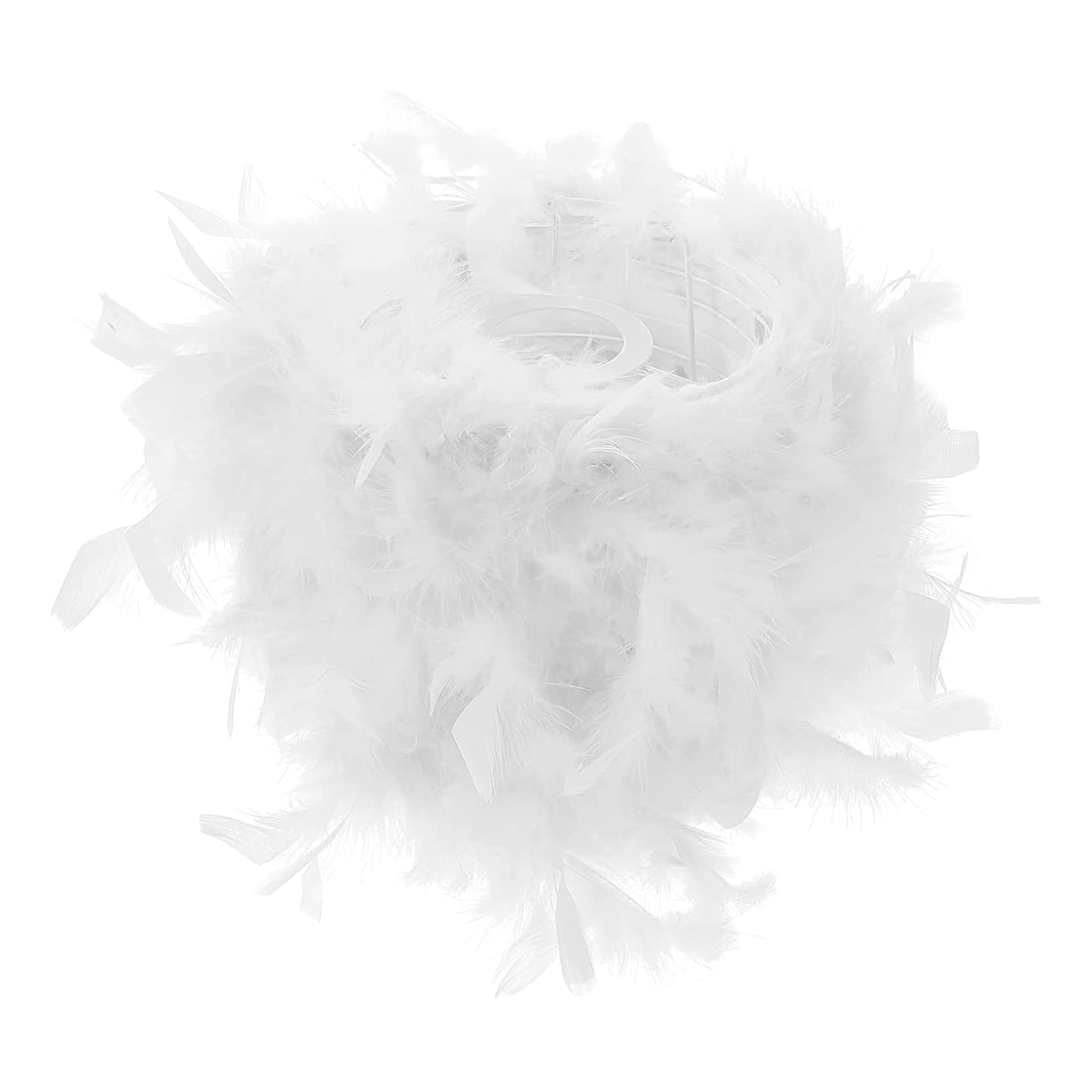 ZZTWER Feather Lamp Shade for Ceiling Pendant Light Table Lamp Floor，Creative Romantic Decoration Lampshade Accessory