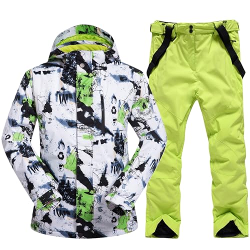 Men's Ski Jacket and Pants Set Snow Suit