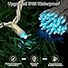 Blunem 50 Counts Aqua LED Christmas Lights - 25ft Christmas Tree Lights Commercial Grade Outdoor Waterproof, White Wire Aqua Indoor Mini Plug in, 5mm Wide Angle Indoor for Xmas, UL Certified