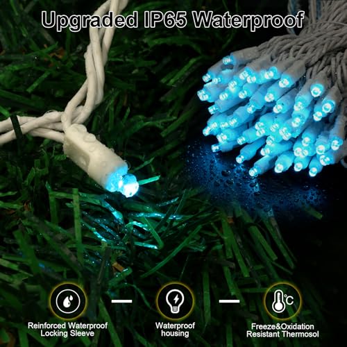 50 Counts Aqua LED Christmas Lights - 25ft Christmas Tree Lights  - image 3