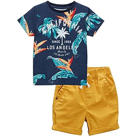 Frogwill Boys Los Angels The Golden State Tee and Roll-up Shorts Set, California, 2T Cover