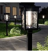 XMCOSY+ Solar Pathway Lights Outdoor, Adjustable Warm &amp; Cool White, 50 Lumens Bright Garden Light...
